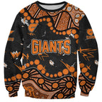 Personalized Greater Western Sydney Giants Sweatshirt Aboriginal Pattern with Graffiti Style