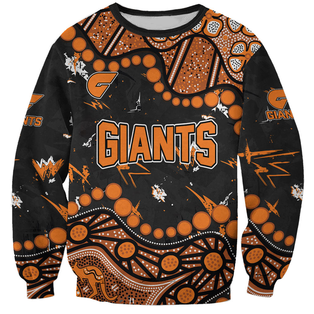 Personalized Greater Western Sydney Giants Sweatshirt Aboriginal Pattern with Graffiti Style