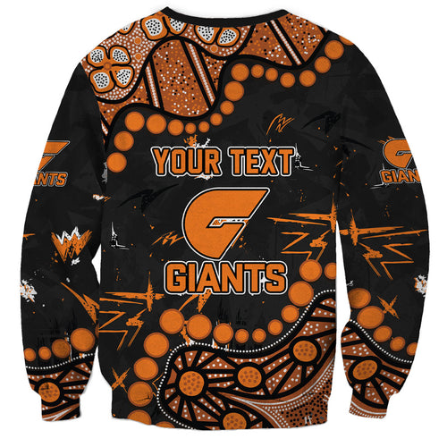 Personalized Greater Western Sydney Giants Sweatshirt Aboriginal Pattern with Graffiti Style