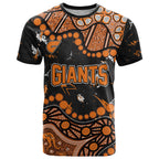 Personalized Greater Western Sydney Giants T Shirt Aboriginal Pattern with Graffiti Style