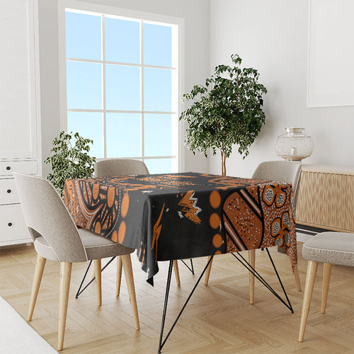 Personalized Greater Western Sydney Giants Tablecloth Aboriginal Pattern with Graffiti Style