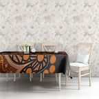 Personalized Greater Western Sydney Giants Tablecloth Aboriginal Pattern with Graffiti Style