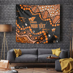 Personalized Greater Western Sydney Giants Tapestry Aboriginal Pattern with Graffiti Style