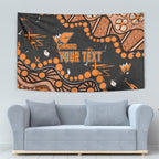 Personalized Greater Western Sydney Giants Tapestry Aboriginal Pattern with Graffiti Style