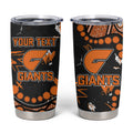 Personalized Greater Western Sydney Giants Tumbler Cup Aboriginal Pattern with Graffiti Style
