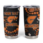 Personalized Greater Western Sydney Giants Tumbler Cup Aboriginal Pattern with Graffiti Style