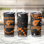 Personalized Greater Western Sydney Giants Tumbler Cup Aboriginal Pattern with Graffiti Style