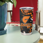 Personalized Greater Western Sydney Giants Tumbler Cup Aboriginal Pattern with Graffiti Style