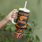Personalized Greater Western Sydney Giants Tumbler With Handle Aboriginal Pattern with Graffiti Style