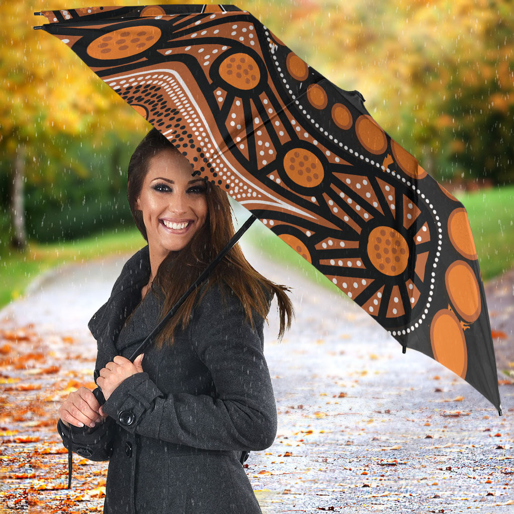 Personalized Greater Western Sydney Giants Umbrella Aboriginal Pattern with Graffiti Style