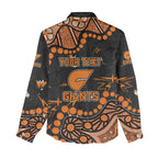 Personalized Greater Western Sydney Giants Women Casual Shirt Aboriginal Pattern with Graffiti Style