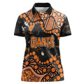 Personalized Greater Western Sydney Giants Women Polo Shirt Aboriginal Pattern with Graffiti Style