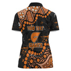 Personalized Greater Western Sydney Giants Women Polo Shirt Aboriginal Pattern with Graffiti Style
