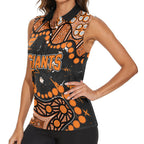 Personalized Greater Western Sydney Giants Women Sleeveless Polo Shirt Aboriginal Pattern with Graffiti Style
