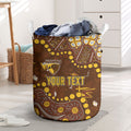 Personalized Hawthorn Hawks Laundry Basket Aboriginal Pattern with Graffiti Style