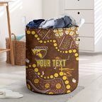 Personalized Hawthorn Hawks Laundry Basket Aboriginal Pattern with Graffiti Style