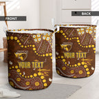 Personalized Hawthorn Hawks Laundry Basket Aboriginal Pattern with Graffiti Style