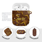 Personalized Hawthorn Hawks AirPods Case Aboriginal Pattern with Graffiti Style
