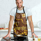 Personalized Hawthorn Hawks Apron Aboriginal Pattern with Graffiti Style
