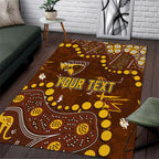 Personalized Hawthorn Hawks Area Rug Aboriginal Pattern with Graffiti Style