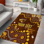 Personalized Hawthorn Hawks Area Rug Aboriginal Pattern with Graffiti Style