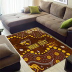 Personalized Hawthorn Hawks Area Rug Aboriginal Pattern with Graffiti Style