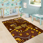 Personalized Hawthorn Hawks Area Rug Aboriginal Pattern with Graffiti Style