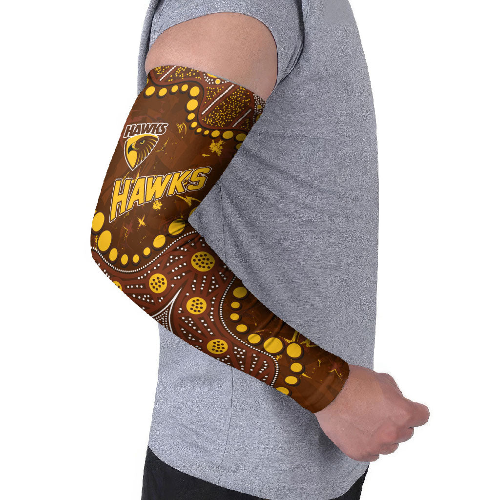 Personalized Hawthorn Hawks Arm Sleeves Aboriginal Pattern with Graffiti Style