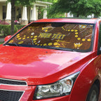 Personalized Hawthorn Hawks Auto Sun Shade Aboriginal Pattern with Graffiti Style