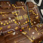 Personalized Hawthorn Hawks Back Car Seat Cover Aboriginal Pattern with Graffiti Style