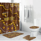 Personalized Hawthorn Hawks Bathroom Set Aboriginal Pattern with Graffiti Style