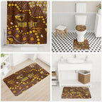 Personalized Hawthorn Hawks Bathroom Set Aboriginal Pattern with Graffiti Style