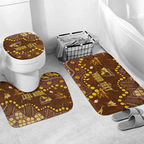 Personalized Hawthorn Hawks Bathroom Set Aboriginal Pattern with Graffiti Style
