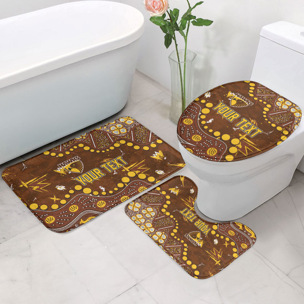 Personalized Hawthorn Hawks Bathroom Set Aboriginal Pattern with Graffiti Style