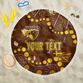 Personalized Hawthorn Hawks Beach Blanket Aboriginal Pattern with Graffiti Style