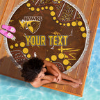 Personalized Hawthorn Hawks Beach Blanket Aboriginal Pattern with Graffiti Style