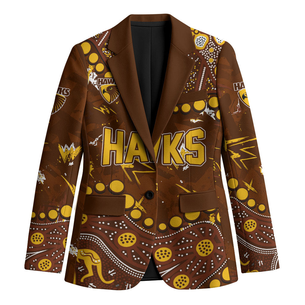 Personalized Hawthorn Hawks Blazer Aboriginal Pattern with Graffiti Style