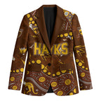 Personalized Hawthorn Hawks Blazer Aboriginal Pattern with Graffiti Style