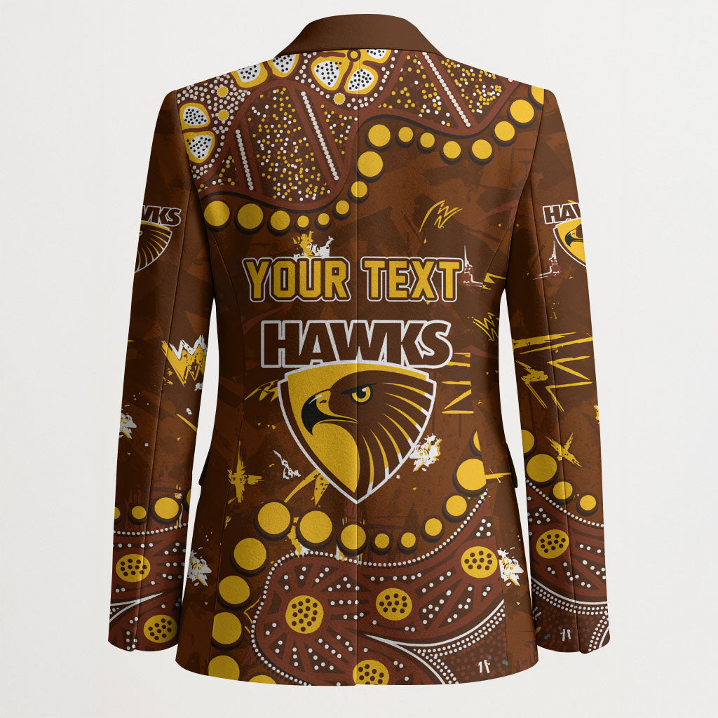 Personalized Hawthorn Hawks Blazer Aboriginal Pattern with Graffiti Style