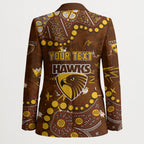 Personalized Hawthorn Hawks Blazer Aboriginal Pattern with Graffiti Style