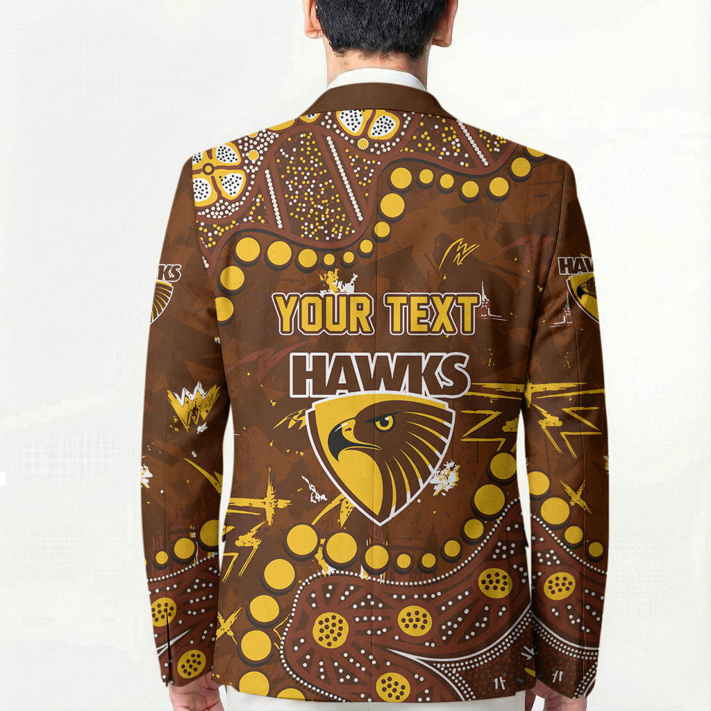 Personalized Hawthorn Hawks Blazer Aboriginal Pattern with Graffiti Style
