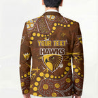 Personalized Hawthorn Hawks Blazer Aboriginal Pattern with Graffiti Style