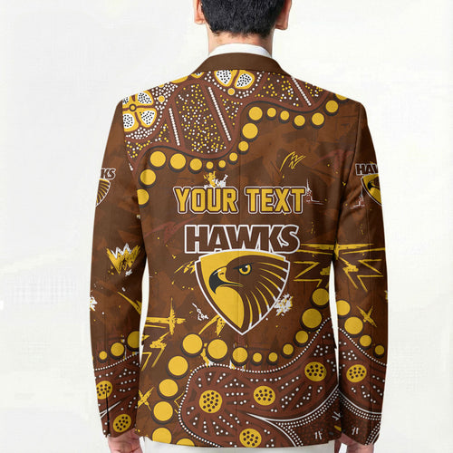 Personalized Hawthorn Hawks Blazer Aboriginal Pattern with Graffiti Style