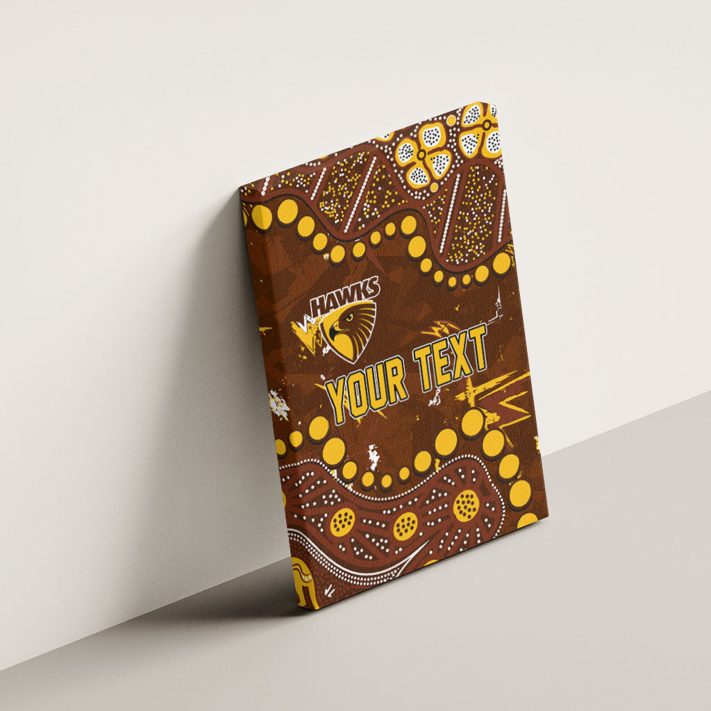 Personalized Hawthorn Hawks Canvas Wall Art Aboriginal Pattern with Graffiti Style