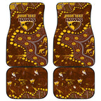 Personalized Hawthorn Hawks Car Mats Aboriginal Pattern with Graffiti Style