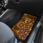 Personalized Hawthorn Hawks Car Mats Aboriginal Pattern with Graffiti Style