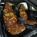Personalized Hawthorn Hawks Car Seat Cover Aboriginal Pattern with Graffiti Style