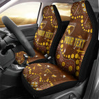 Personalized Hawthorn Hawks Car Seat Cover Aboriginal Pattern with Graffiti Style