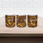 Personalized Hawthorn Hawks Ceramic Mug Aboriginal Pattern with Graffiti Style