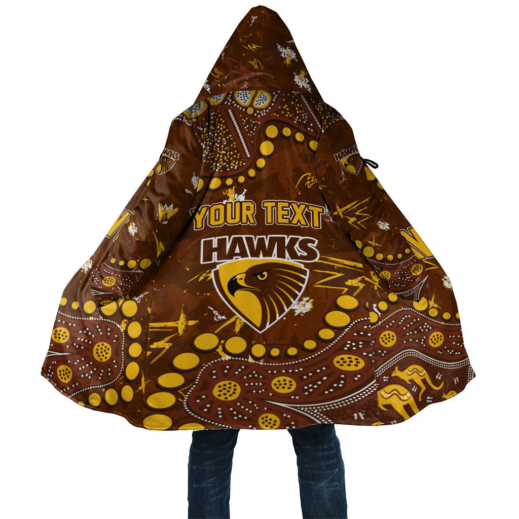 Personalized Hawthorn Hawks Cloak Aboriginal Pattern with Graffiti Style